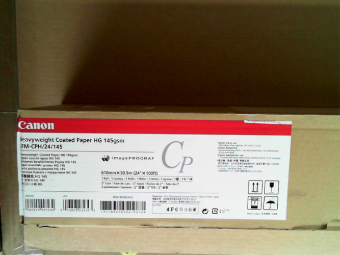 OPEN BOX - Canon Heavyweight Coated Paper Roll, 2" Core, 6 Mil, 24" X 130 Ft, Matte White