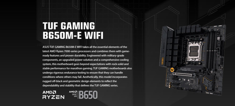 ASUS AM5 TUF GAMING B650M-E WIFI M-ATX SKU: 123610