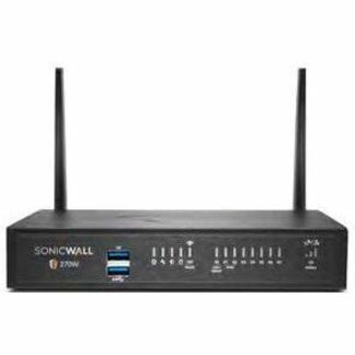 SonicWall TZ270w Network Security/Firewall Appliance - Intrusion Prevention - 8 Port - 10/100/1000Base-T - Gigabit Ethernet - 256 MB/s Firewall Throughput - Wireless LAN IEEE 802.11 a/b/g/n/ac