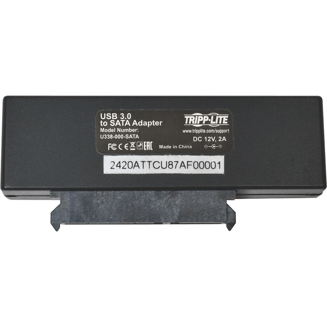 TRIPP LITE USB 3.0 SuperSpeed to SATA III Adapter 2.5/3.5 Inches Hard Drives, Black (U338-000-SATA) USB to SATA III