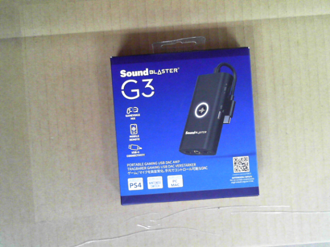 OPEN BOX - Creative Sound Blaster G3 USB-C External Gaming USB DAC and Amp for PS4, Nintendo Switch, Ft. GameVoice Mix (Audio Balance for Game/Chat), Mic/Vol Control and Mobile App Control, Plug-and-Play USB C + GameVoice Mix