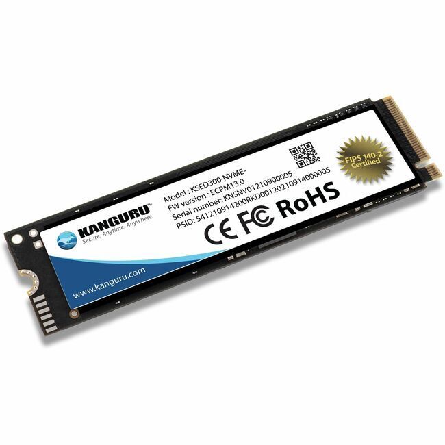 Kanguru Defender - SSD - encrypted - 500 GB - internal - M.2 2280 - PCIe 3.0 x4 (NVMe) - FIPS 140-2 Level 2  256-bit AES  FIPS 197 - TCG Opal Encryption 2.0 - TAA Compliant