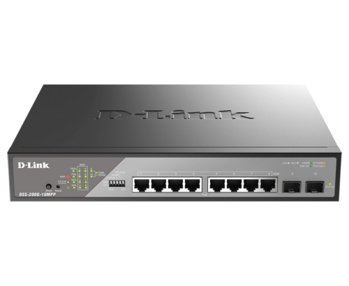 10-port Gigabit Smart Managed Surveillance Poe Switch