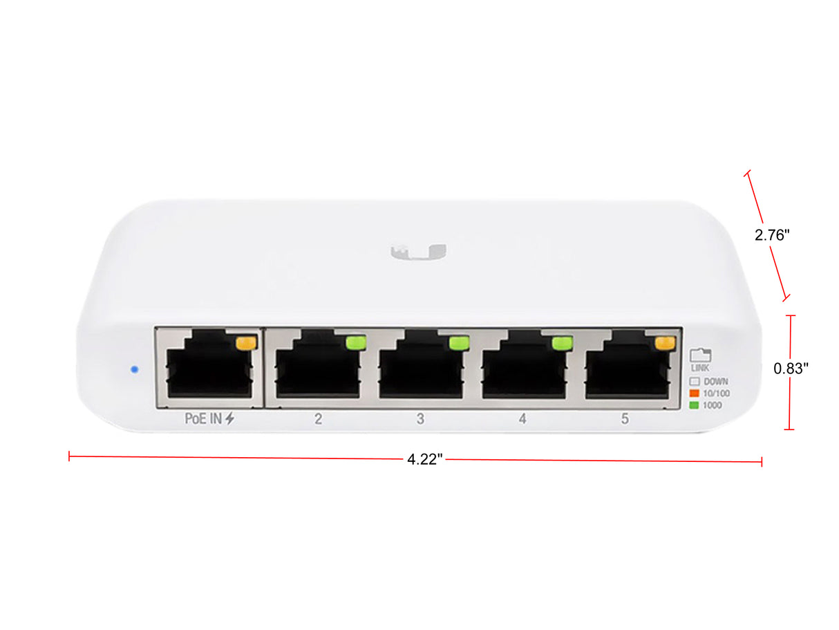 Ubiquiti USW-Flex-Mini UniFi Switch Compact Gigabit 5-Port 802.3af/at PoE