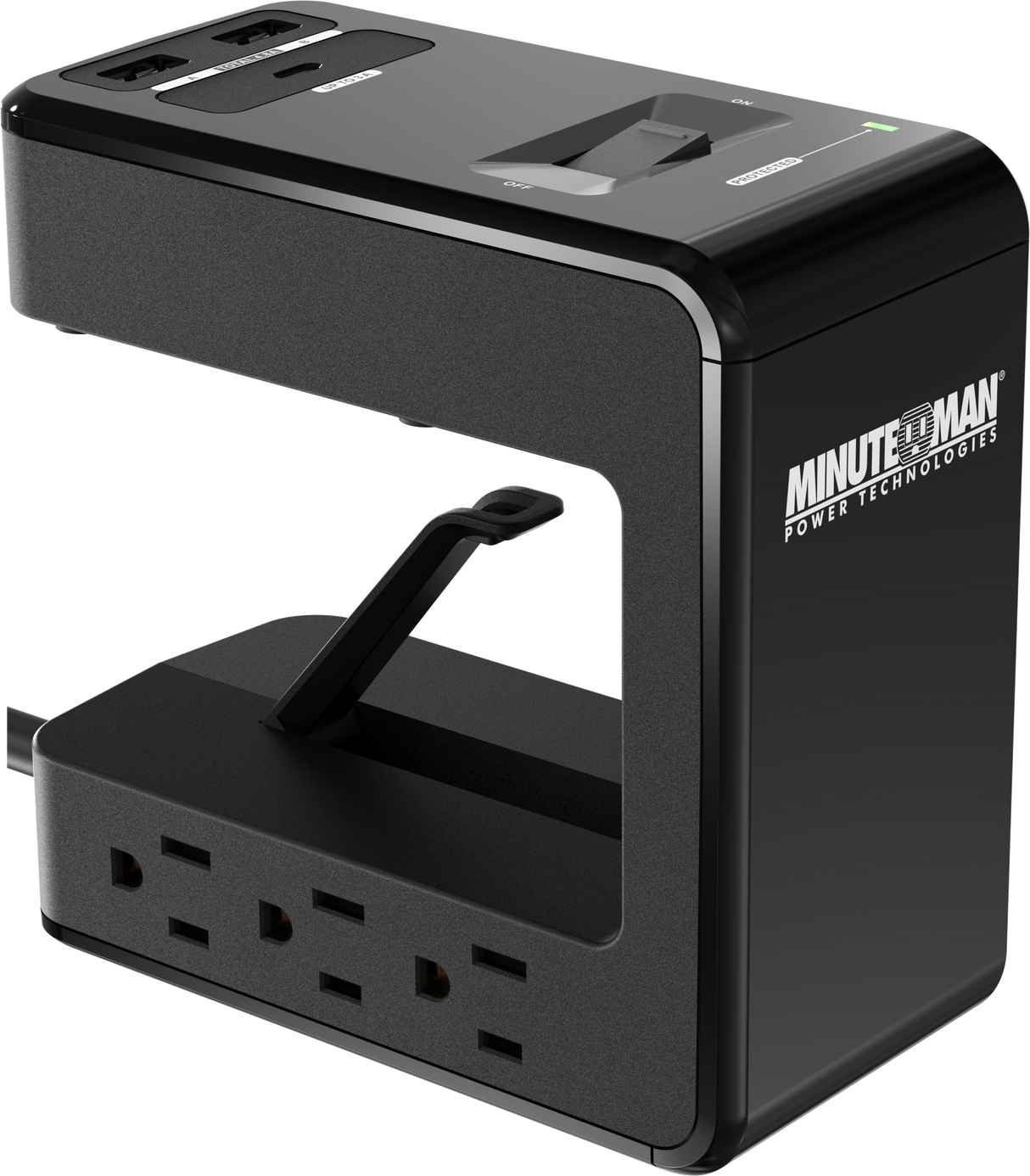 Minuteman MMS-DSK6U3 Surge Module, AC 120V - 1.8KW , 1080J, USB Charger MMS 6-outlet U-Shaped Surge Protector
