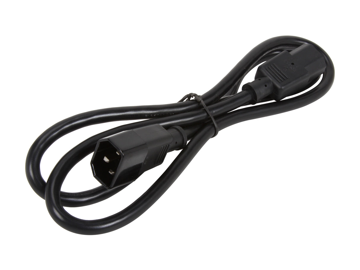 C2G 29917 16 AWG 250 Volt Computer Power Extension Cord - IEC320C14 (C14) to IEC320C13 (C13), TAA Compliant, Black (4 Feet, 1.21 Meters)