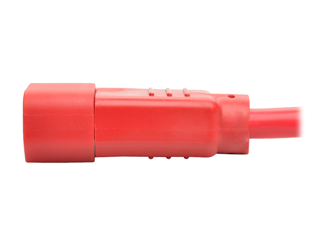 Tripp Lite Heavy-Duty Computer Power Cord, 15A, 14 AWG (IEC-320-C14 to IEC-320-C15), Red, 2 ft. (P018-002-ARD)