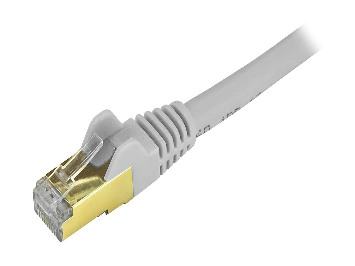 StarTech C6ASPAT8GR StarTech.com Cat6a Shielded Patch Cable - 8 ft - Gray - Snagless RJ45 Cable - Ethernet Cord - Cat 6a Cable - 8ft