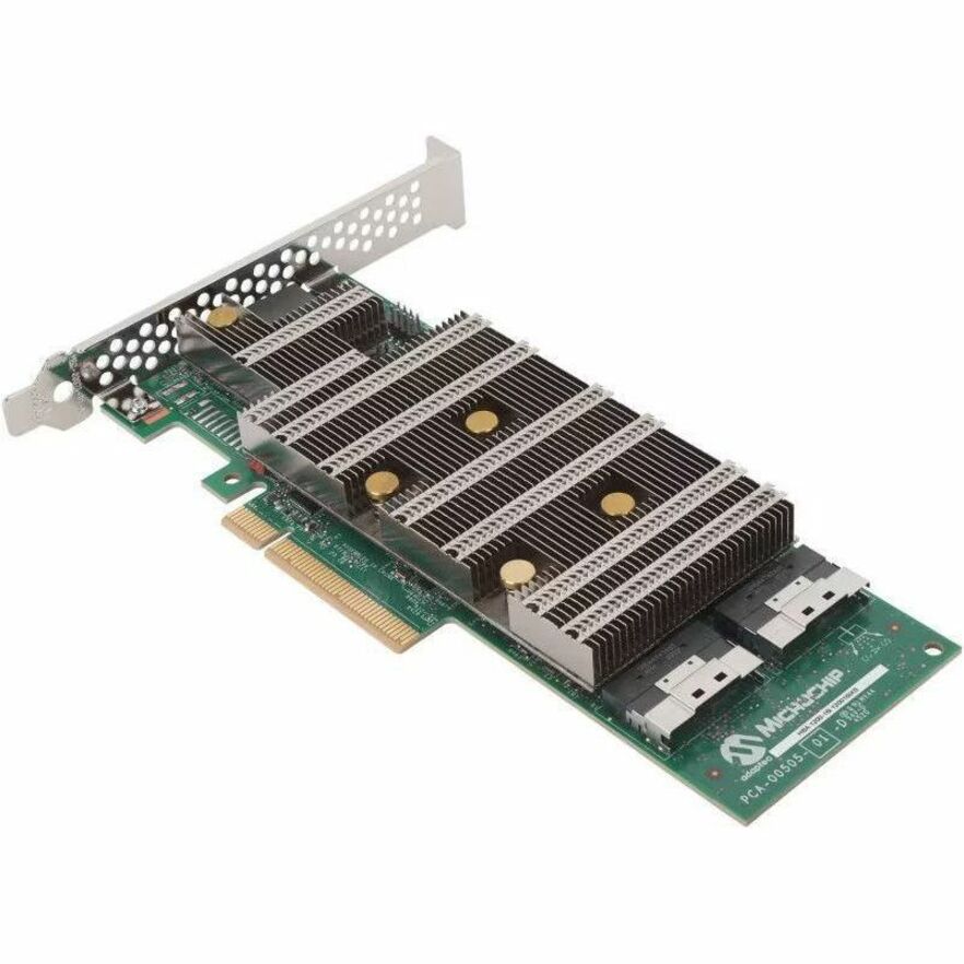Microchip Adaptec® 24G SAS/SATA/NVMe PCIe Gen 4 Host Bus Adapter - 24Gbps SAS/SATA/NVMe - PCI Express 4.0 x16 - Plug-in Card - 16 Total SAS Port(s) - 16 SAS Port(s) Internal