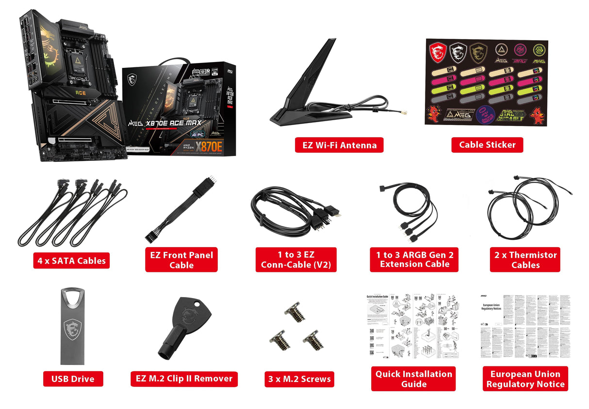 MSI MEG X870E ACE MAX AM5 AMD X870E Motherboard