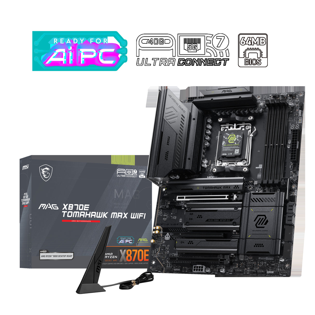 MSI MAG X870E TOMAHAWK MAX WIFI AM5 Motherboard