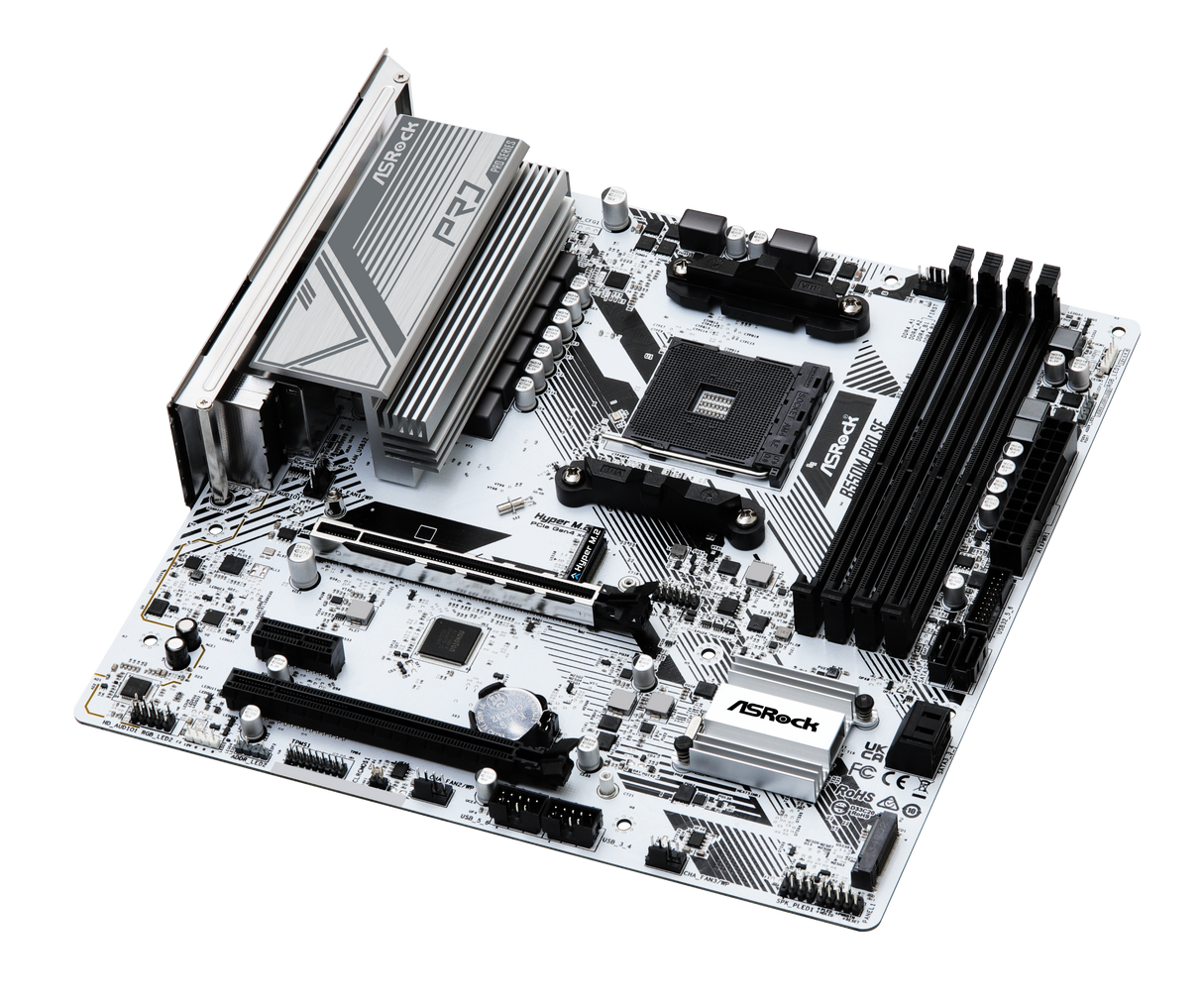 ASRock B550M Pro SE AM4 DDR4 SATA 6Gb/s 1 PCIe 4.0 x16 Micro ATX Motherboard