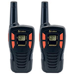 Cobra ACXT145 Compact and Lightweight Walkie Talkies for Adults: Rechargeable, 22 Channels, Long-Range, 2 Two-Way Radios, 2 Headsets, Black/Orange ACXT145 Walkie Talkie 2 Pack