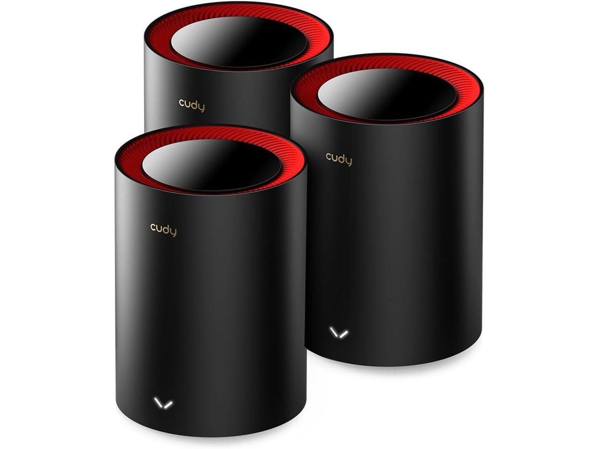 Cudy M3000-3-PACK 2.5G Mesh System Wi-Fi 6 Backhaul Ethernet 1Gig Plus Internet Black