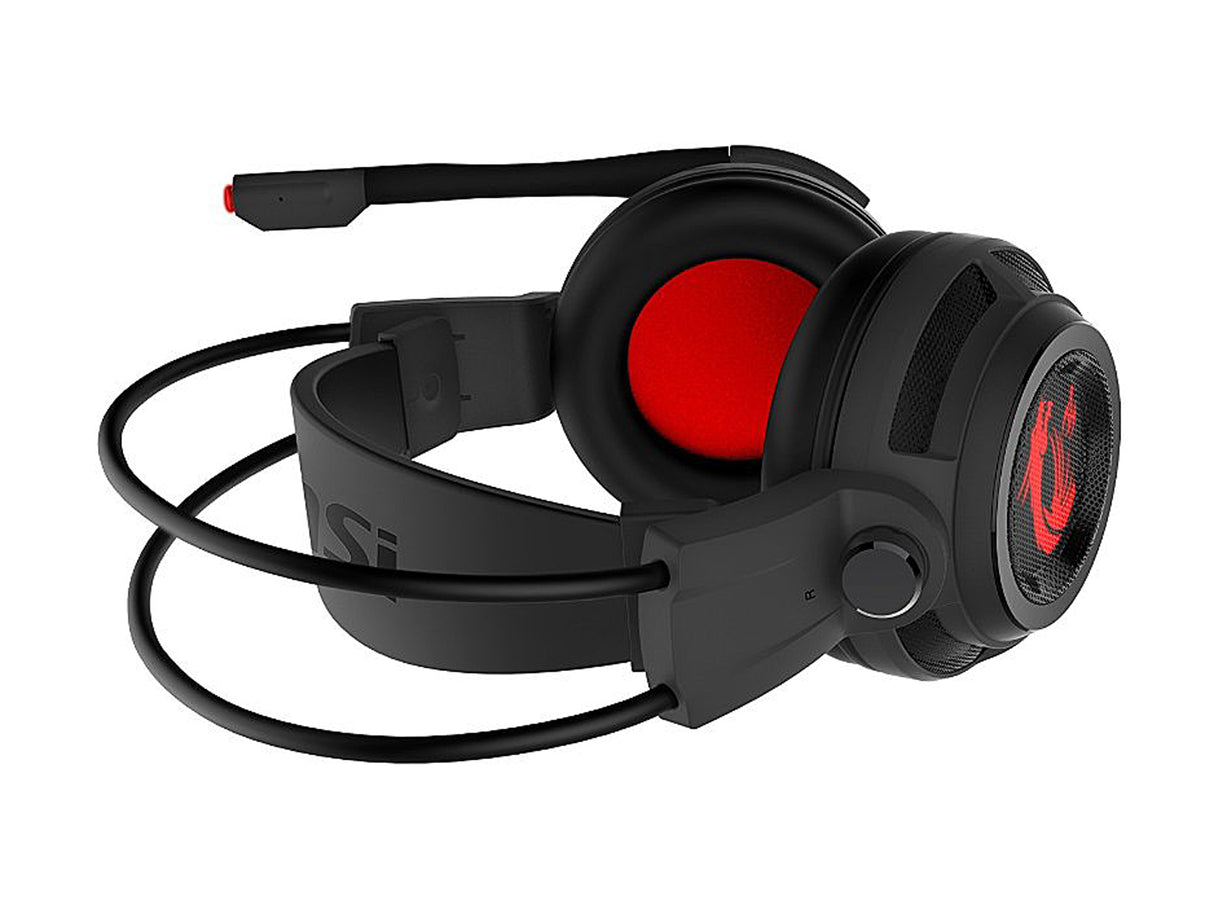 MSI Gaming Headset with Microphone, Enhanced Virtual 7.1 Surround Sound and Intelligent Vibration System (DS502)