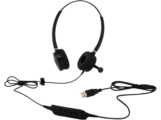 Spracht Wired Noise Canceling Stereo On Ear Computer Headset Black (HS-WD-USB-2) HSWDUSB2