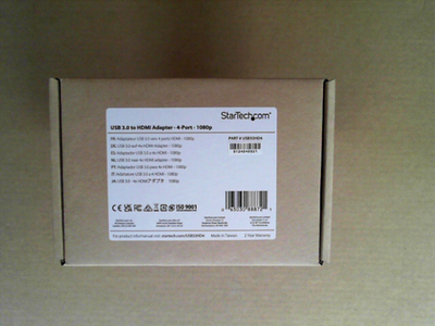OPEN BOX - StarTech.com USB 3.0 to 4x HDMI Adapter - External Video & Graphics Card - USB Type-A to Quad HDMI Display Adapter Dongle - 1080p 60Hz - Multi Monitor USB A to HDMI Converter - Windows Only (USB32HD4) 4-port