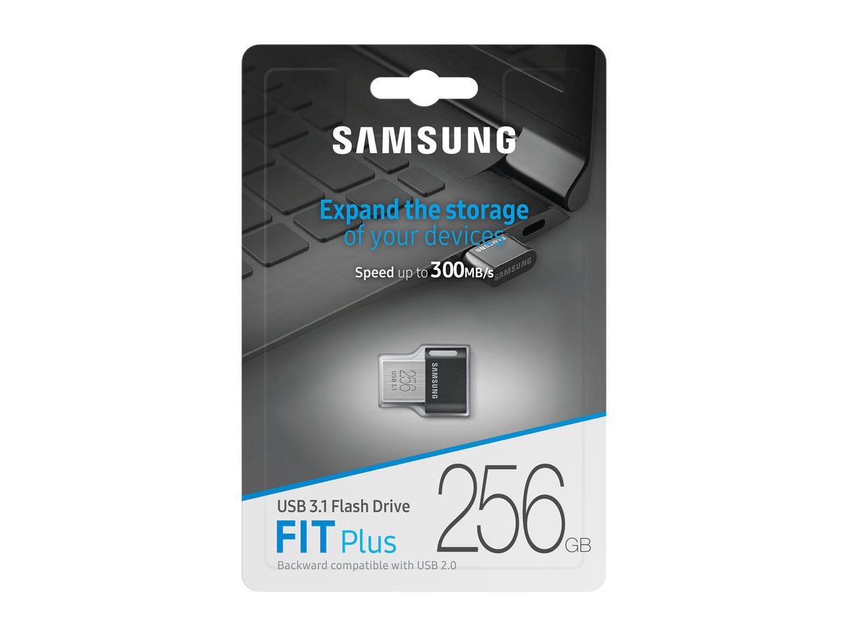 Samsung 256GB FIT Plus USB 3.1 Flash Drive, Speed Up to 300MB/s (MUF-256AB/AM)