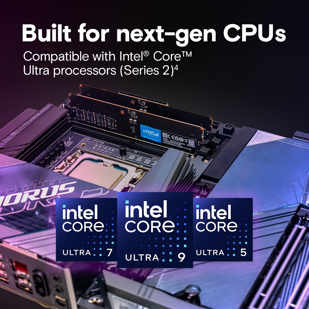 Crucial 64GB (2 x 32GB) 288-Pin PC RAM DDR5 6400 (PC5 51200) Desktop Memory Model CT2K32G64C52CU5