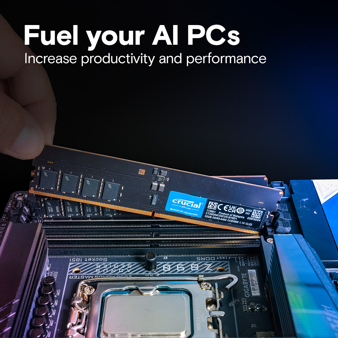 Crucial 64GB (2 x 32GB) 288-Pin PC RAM DDR5 6400 (PC5 51200) Desktop Memory Model CT2K32G64C52CU5