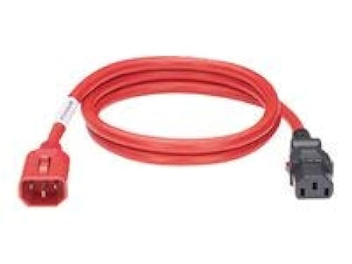 Panduit Power Cable - IEC 60320 C14 Locking to IEC 60320 C13 Locking - AC 250 V - 10 A - 3 ft - red