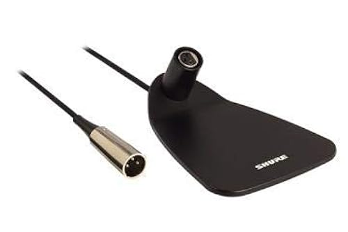 Shure Centraverse CVD Desktop Base for 12 and 18 Gooseneck Microphones - Black, with Attached 12' XLR Cable XLR (CVD-B)