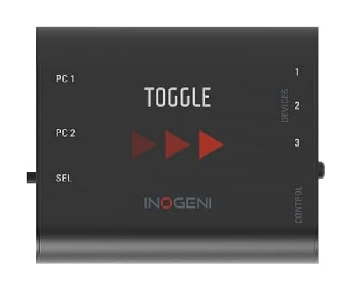 INOGENI Toggle – USB 3.0 Videoconference Switcher - for 2 PC (Room PC or CODEC and BYOD Laptop) Up to 3 USB Devices (Cameras or Microphone), Plug'n Go, (No Driver Required), Pro AV Made in Canada.