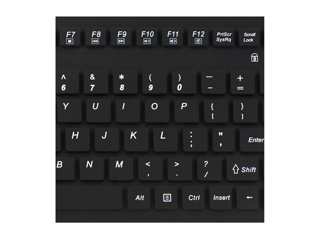 Adesso AKB-270UB SlimTouch Antimicrobial Waterproof USB Compact size Touchpad keyboard, 15.50x 5.50x 0.43 (Black)