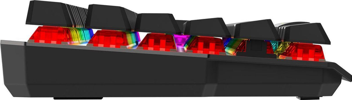 MSI Strike 600 Silent US - Mechanical Keyboard, Silent SWITCHES, RGB, Ergonomic, Anti-GHOSTING, Angle-Adjustable (Black)