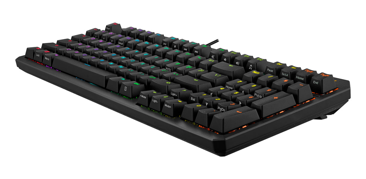ASUS TUF Gaming K3 Gen II keyboard - compact 97-key layout, optical-mechanical RGB Red (Linear) switches, detachable top plate, and Aura Sync