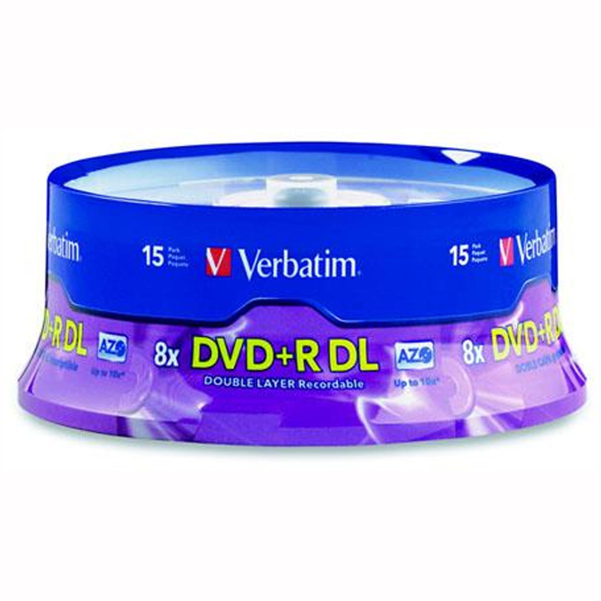 Verbatim DVD+R DL 8.5GB 8X With Branded Surface - 15pk Spindle