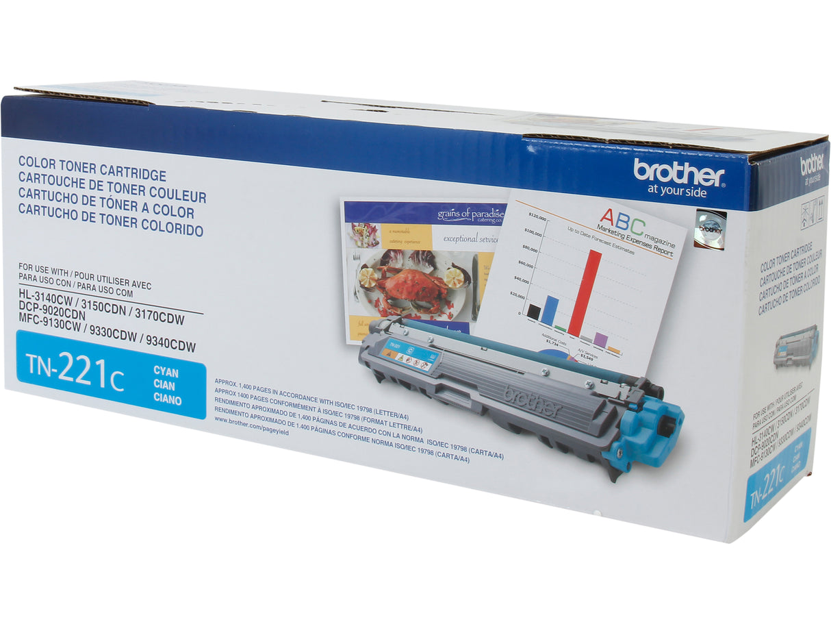 Brother TN221C Toner Cartridge - Cyan
