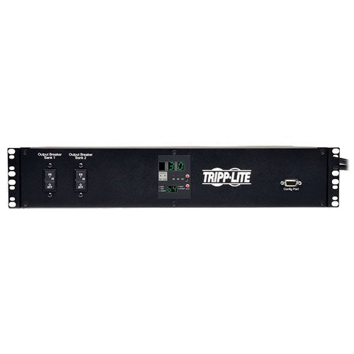 Tripp Lite Metered PDU with ATS, 30A, 19 Outlets (16 C13, 2 C19 & 1 L6-30R), 208V, 2 L6-30P, 2U Rack-Mount Power, TAA (PDUMH30HVAT)