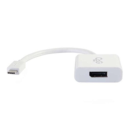 C2G 29481 USB-C to DisplayPort Adapter Converter, TAA Compliant, White USB C To DisplayPort white