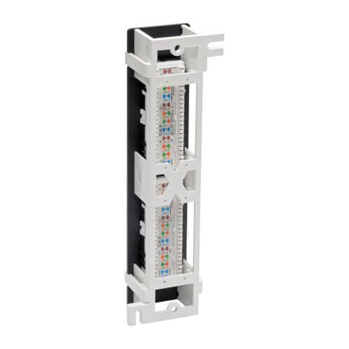 Tripp Lite Cat6 Wall-Mount PoE-Plus Compliant Patch Panel 12-Port 110/Krone 568A/B RJ45 Ethernet TAA 100W PoE+ Compatible