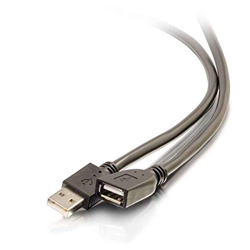 C2G USB Long Extension Cable, USB Cable, USB A to A Cable, White, 75 Feet (22.86 Meters), Cables to Go 39936 Plenum USB A Male to A Female 75 Feet White