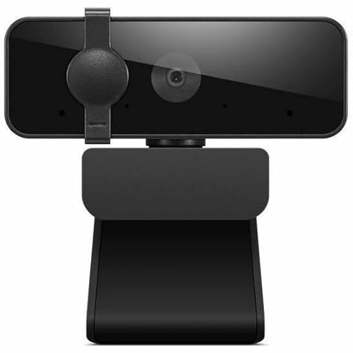 Lenovo Essential Webcam - 30 fps - Black - USB 2.0 Type A - Full HD - 1920 x 1080 Video - 85° Angle - Tripod Mount - Microphone - Windows 10, Windows 11, macOS, ChromeOS - Privacy Cap, Tripod Moun