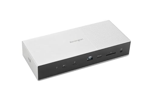 Kensington SD5000T5 EQ Thunderbolt 5 Triple 4K Docking Station,120Gbps Bandwidth, 3 x 4K144Hz or 2 x 8K60Hz, 80Gbps Transfer Speed, 140W PD, SD/Micro SD Card Reader, 2.5G Ethernet, audio jack K35201NA