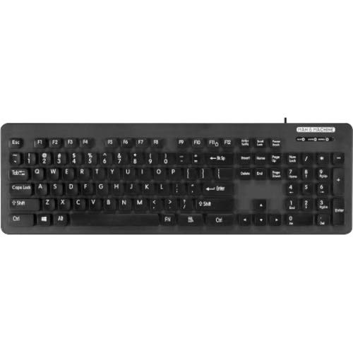 Man & Machine LCOOL Keyboard (Black) - Open Style, Washable, Value Keyboard. Lockable for EASI
