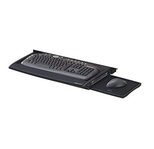 Fellowes Office Suites Deluxe Keyboard Drawer, 2.5 x 30.88 x 14.06, Black/Silver, 80312