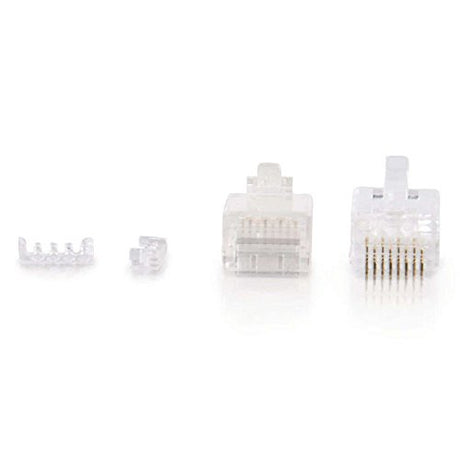 C2G Legrand RJ45 Modular Load Bar Connectors, RJ45 Cat5e Modular Plug to Use as Data Transfer Plug, Multipack Ethernet Cable Plug, 100 Per Pack, 1 Pack, C2G 27575