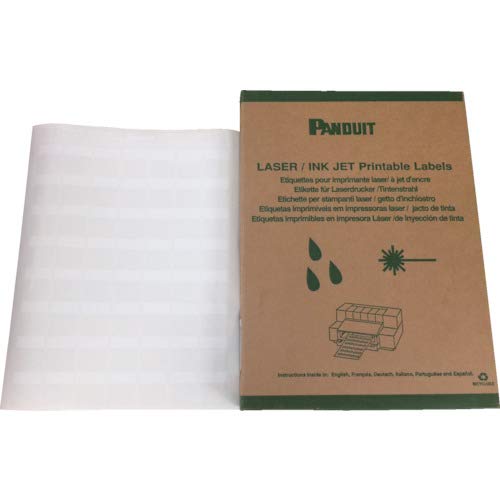 Panduit S100X125YAJ Laser/Inkjet Self-Laminated Label, Polyester, Clear/White (2,500-Pack)
