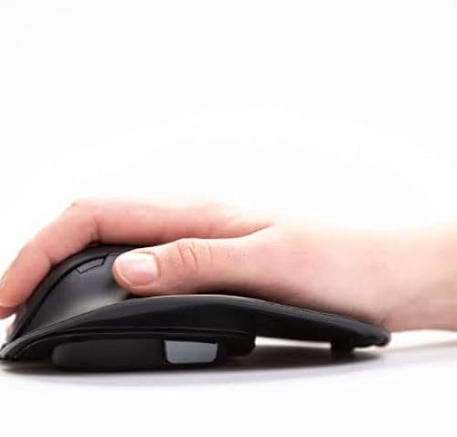 HandshoeMouse Shift Ambidextrous Ergonomic Mouse - Bluetooth and Wired Connections - Easily Switches Between Left and Right Hands (Small)