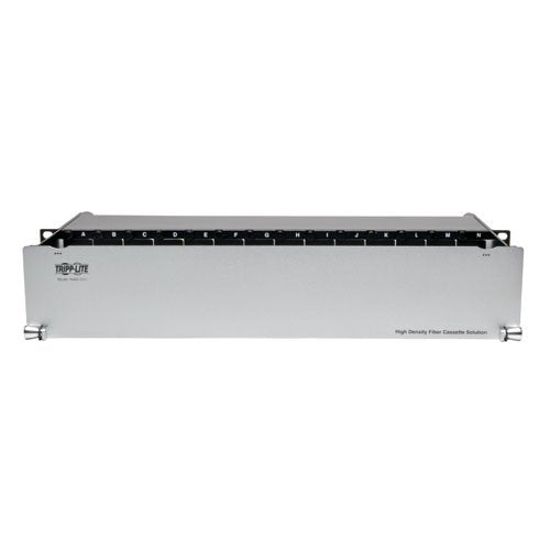 Tripp Lite High Density Rack Mount Fiber Enclosure Panel 14 Cassette 2U RM N482-02U Black 14 Cassette Panel