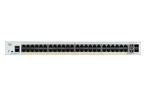 Cisco Catalyst 1000-48T-4G-L Network Switch, 48 Gigabit Ethernet Ports, 4 1G SFP Uplink Ports, Enhanced Limited (C1000-48T-4G-L)