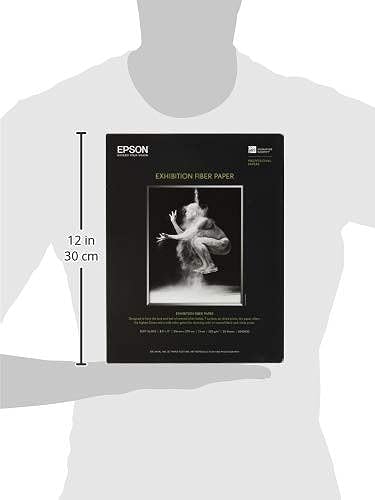 Epson Exhibition Fiber Paper, 13 Mil, 8.5 X 11, White