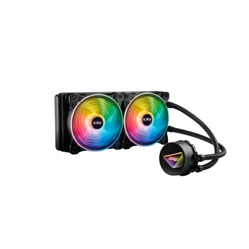 Levante X 240 (Black) All-in-One CPU Liquid Cooler with Asetech 7th Gen Cooling techology Two Dual Ring 120mm ARGB PWM Fans