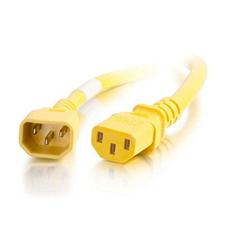 C2G Cables to Go 17508 C13-C14 Power Extension 18awg 6ft Yellow C14 to C13 18/3 6 Feet Yellow