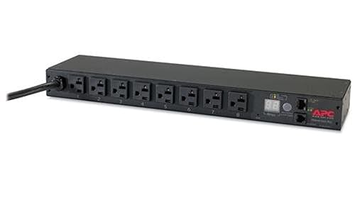Schneider Electric Rack PDU, Metered, 1U, 20A, 120V, 8 5-20
