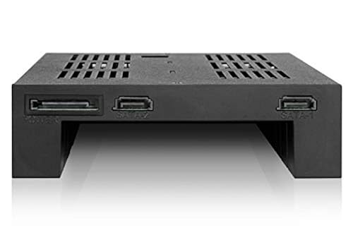 ICY DOCK 2 x 2.5 SAS/SATA HDD/SSD Mobile Rack +3.5 Slot for External 5.25 Bay | ExpressCage MB322SP-B 2 Bay Hdd Cage
